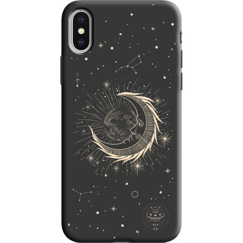 Черный чехол Uprint Apple iPhone X Moon