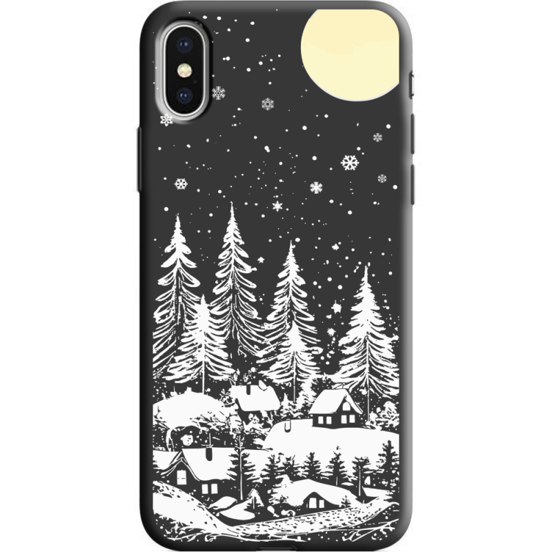 Черный чехол Uprint Apple iPhone X 