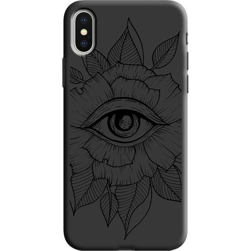 Черный чехол Uprint Apple iPhone X Eye