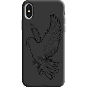 Черный чехол Uprint Apple iPhone X Dove