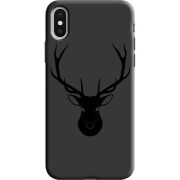 Черный чехол Uprint Apple iPhone X Deer