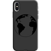 Черный чехол Uprint Apple iPhone X Earth