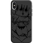 Черный чехол Uprint Apple iPhone X Bear King