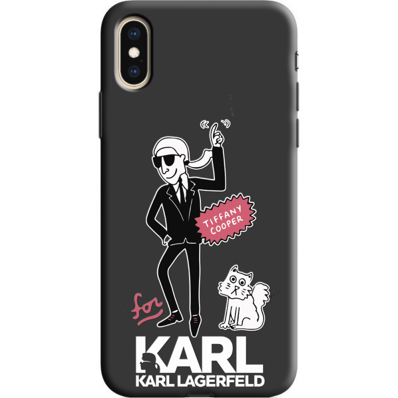 Черный чехол Uprint Apple iPhone XS For Karl