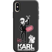 Черный чехол Uprint Apple iPhone XS For Karl