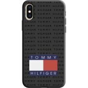 Черный чехол Uprint Apple iPhone XS Tommy Print