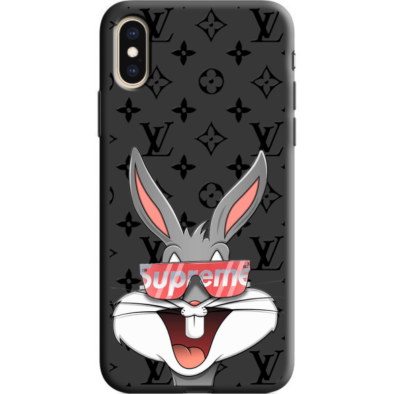 Черный чехол Uprint Apple iPhone XS looney bunny