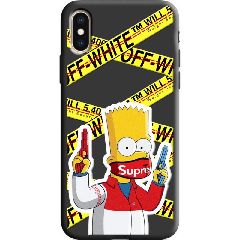 Черный чехол Uprint Apple iPhone XS White Bart