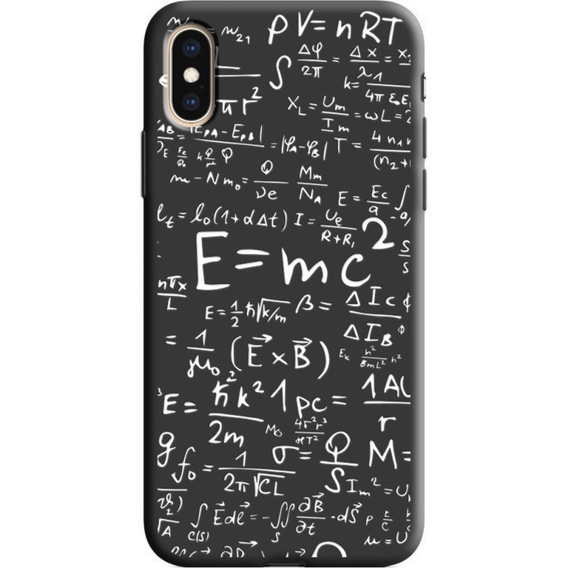 Черный чехол Uprint Apple iPhone XS E=mc2