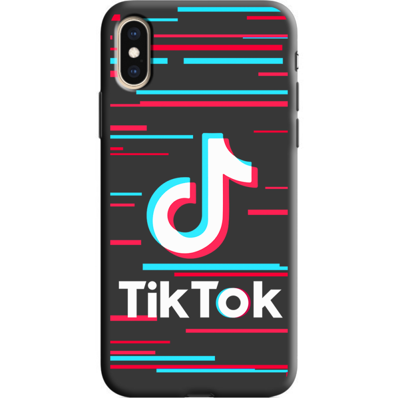 Черный чехол Uprint Apple iPhone XS Tik Tok