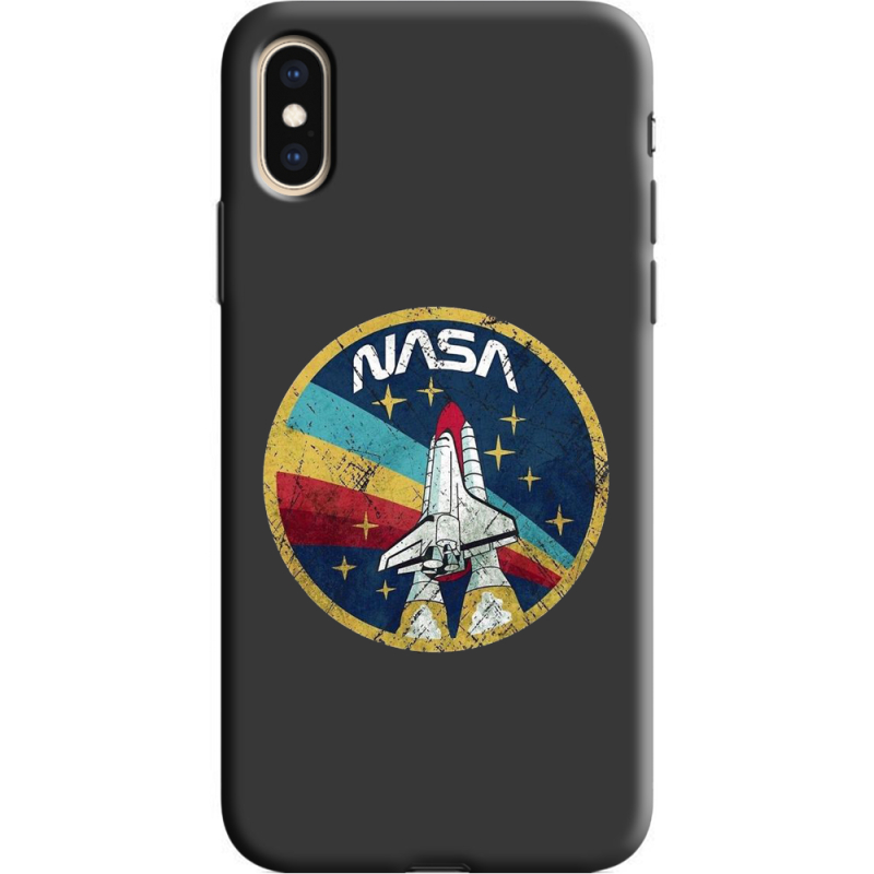 Черный чехол Uprint Apple iPhone XS NASA