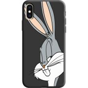 Черный чехол Uprint Apple iPhone XS Lucky Rabbit
