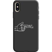 Черный чехол Uprint Apple iPhone XS Pew Pew