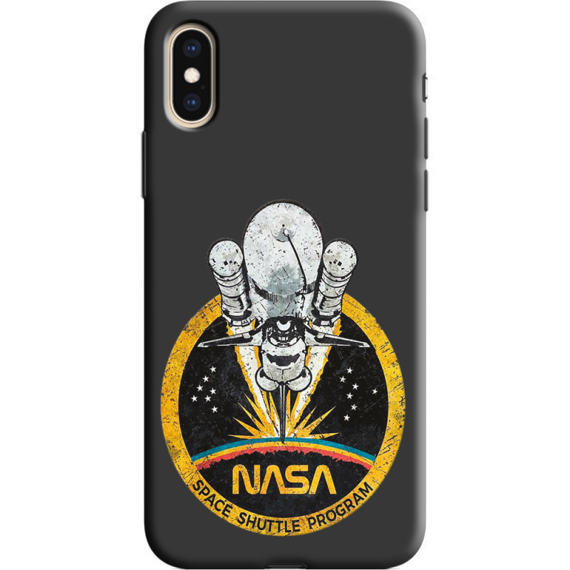 Черный чехол Uprint Apple iPhone XS NASA Spaceship