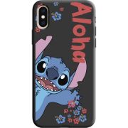 Черный чехол Uprint Apple iPhone XS Гавайський друг Stich