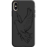 Черный чехол Uprint Apple iPhone XS Dove
