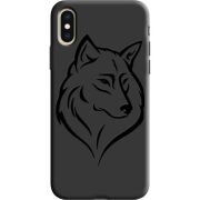 Черный чехол Uprint Apple iPhone XS Wolf