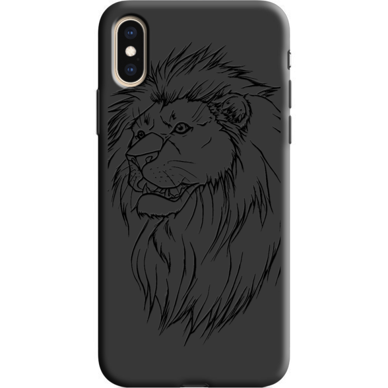 Черный чехол Uprint Apple iPhone XS Lion