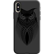 Черный чехол Uprint Apple iPhone XS Owl