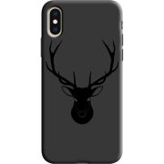 Черный чехол Uprint Apple iPhone XS Deer