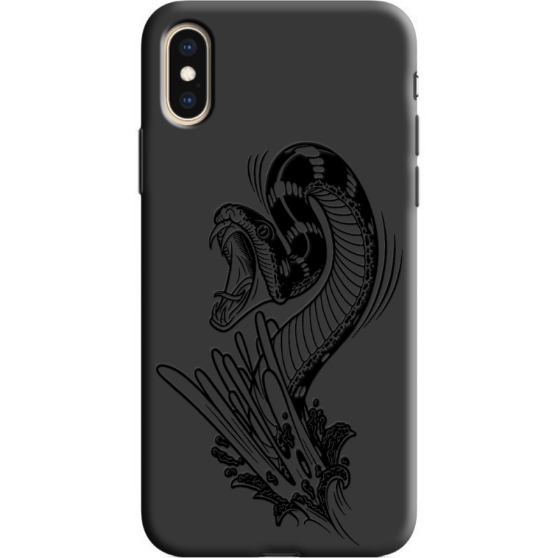 Черный чехол Uprint Apple iPhone XS Snake