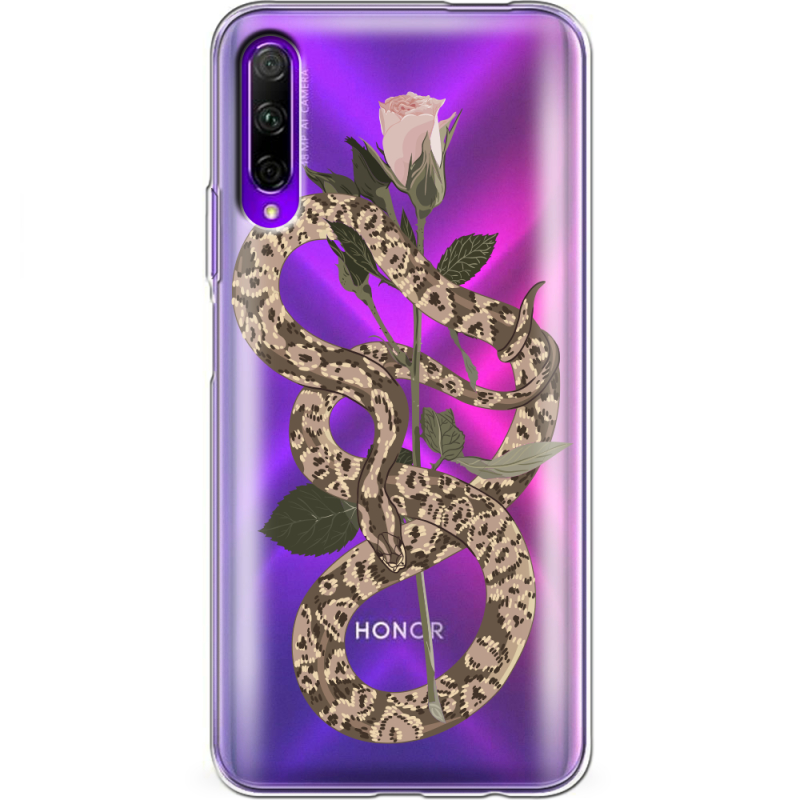 Прозрачный чехол Uprint Honor 9X Pro Glamor Snake