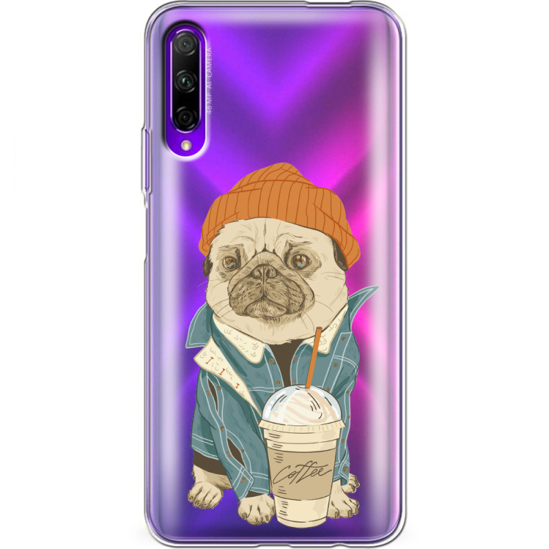 Прозрачный чехол Uprint Honor 9X Pro Dog Coffeeman