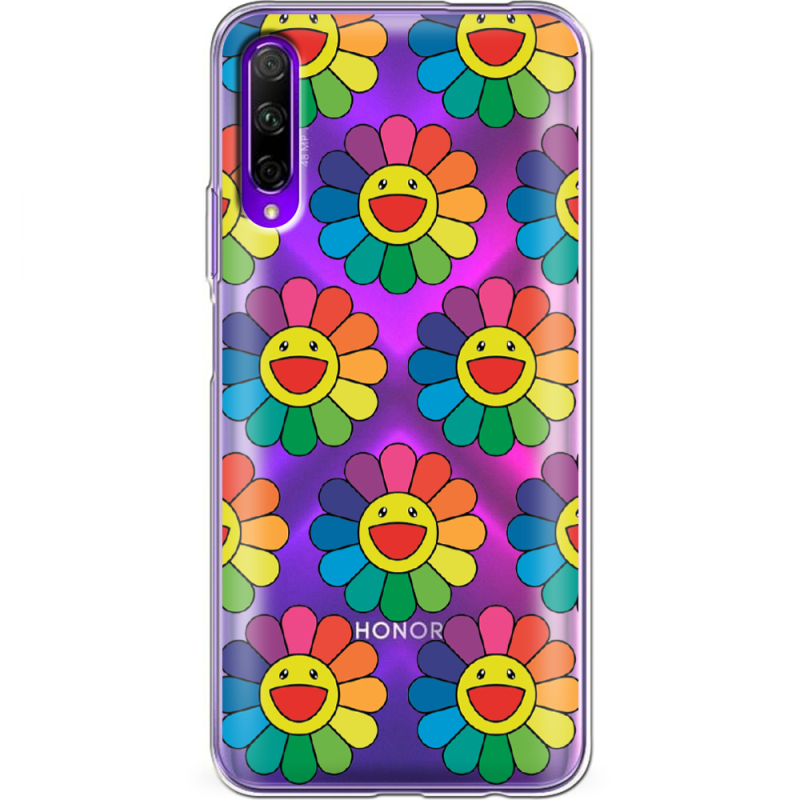 Прозрачный чехол Uprint Honor 9X Pro Hippie Flowers