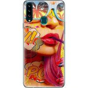 Чехол Uprint Samsung A207 Galaxy A20s Yellow Girl Pop Art