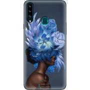 Чехол Uprint Samsung A207 Galaxy A20s Exquisite Blue Flowers