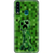 Чехол Uprint Samsung A207 Galaxy A20s Minecraft Creeper