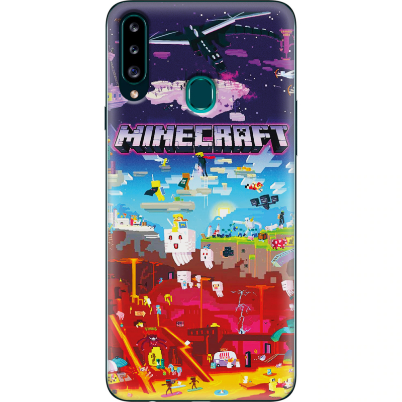 Чехол Uprint Samsung A207 Galaxy A20s Minecraft World Beyond