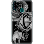 Чехол Uprint Samsung A207 Galaxy A20s Black and White Roses