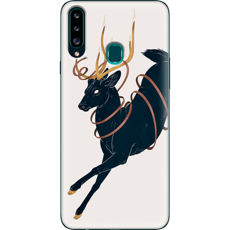 Чехол Uprint Samsung A207 Galaxy A20s Black Deer