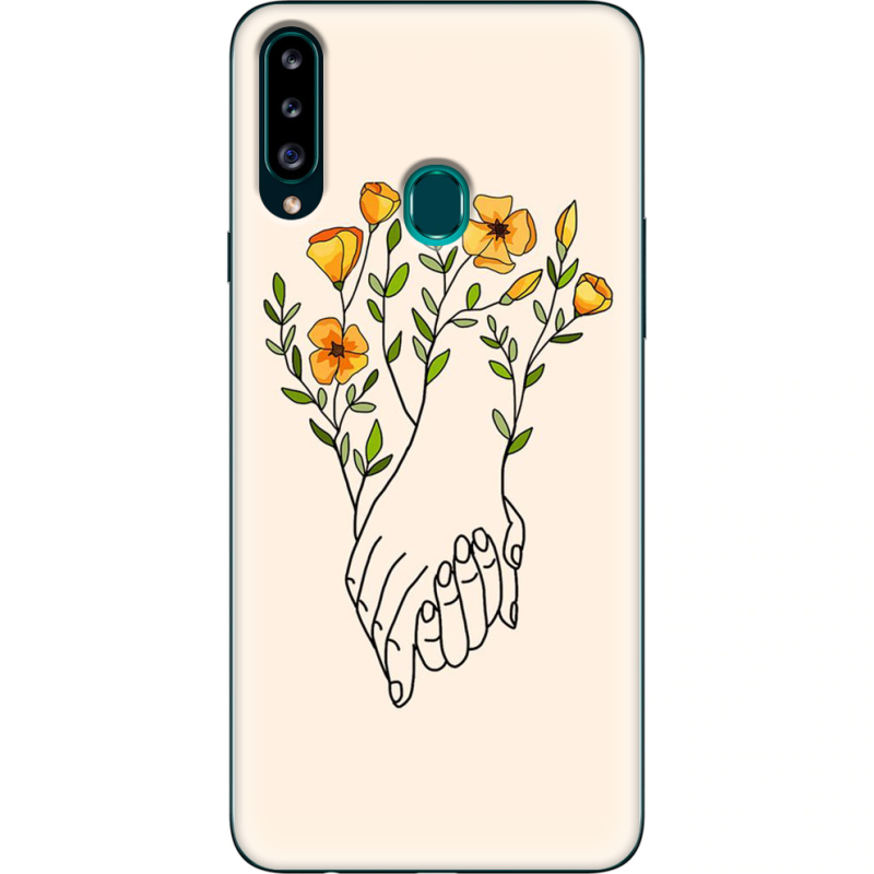 Чехол Uprint Samsung A207 Galaxy A20s Flower Hands