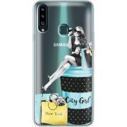 Прозрачный чехол Uprint Samsung A207 Galaxy A20s City Girl