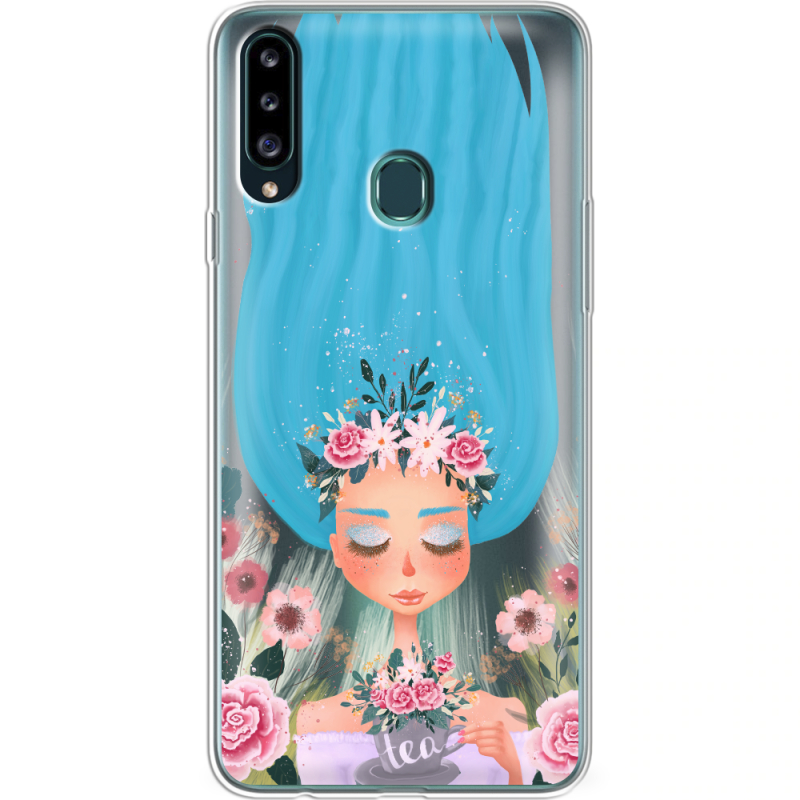 Прозрачный чехол Uprint Samsung A207 Galaxy A20s Blue Hair