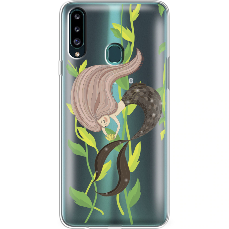 Прозрачный чехол Uprint Samsung A207 Galaxy A20s Cute Mermaid