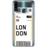 Прозрачный чехол Uprint Samsung A207 Galaxy A20s Ticket London
