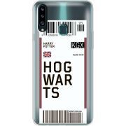 Прозрачный чехол Uprint Samsung A207 Galaxy A20s Ticket Hogwarts