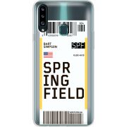 Прозрачный чехол Uprint Samsung A207 Galaxy A20s Ticket Springfield
