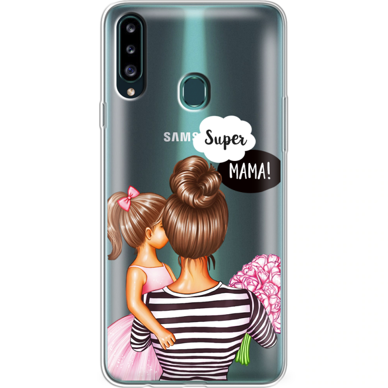 Прозрачный чехол Uprint Samsung A207 Galaxy A20s Super Mama and Daughter