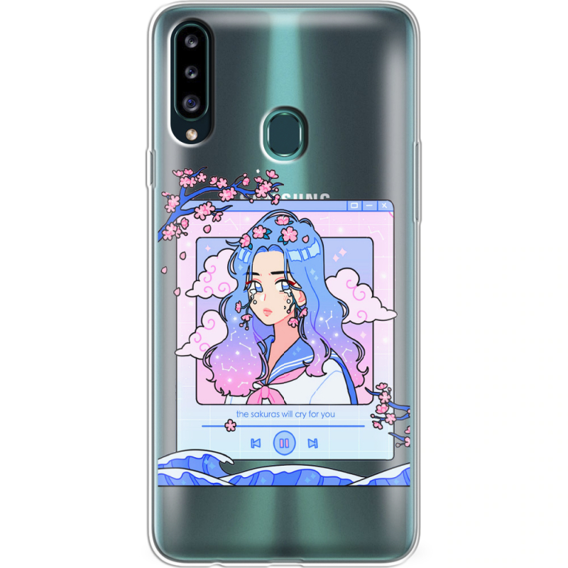 Прозрачный чехол Uprint Samsung A207 Galaxy A20s The Sakuras Will Cry For You