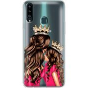 Прозрачный чехол Uprint Samsung A207 Galaxy A20s Queen and Princess