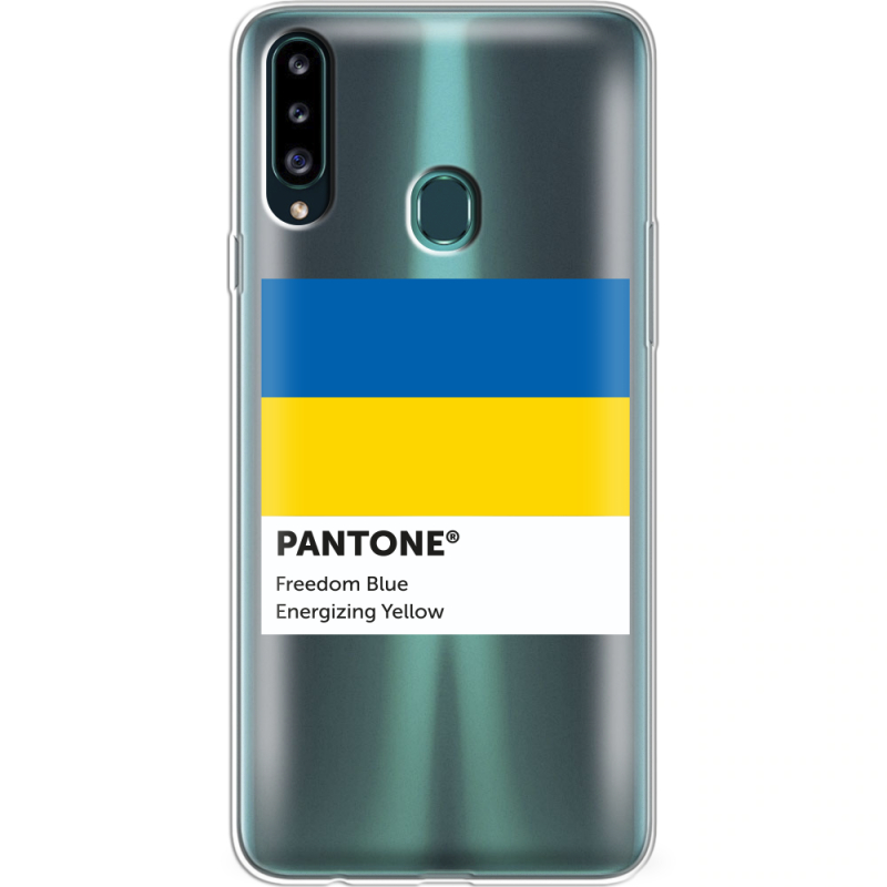 Прозрачный чехол Uprint Samsung A207 Galaxy A20s Pantone вільний синій