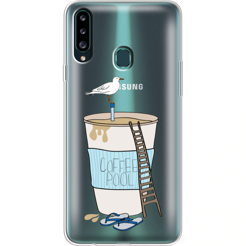Прозрачный чехол Uprint Samsung A207 Galaxy A20s Segull in Cofee Pool