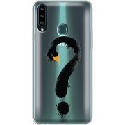 Прозрачный чехол Uprint Samsung A207 Galaxy A20s Swan question
