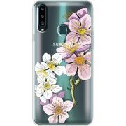 Прозрачный чехол Uprint Samsung A207 Galaxy A20s Cherry Blossom