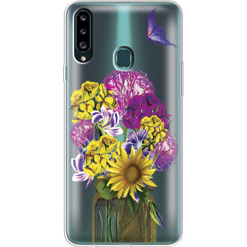 Прозрачный чехол Uprint Samsung A207 Galaxy A20s My Bouquet