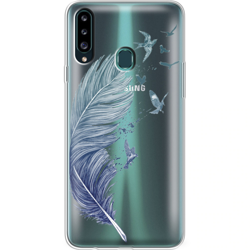Прозрачный чехол Uprint Samsung A207 Galaxy A20s Feather